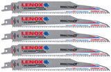 Lenox 1832144 Series Reciprocating Saw Blade, Applicable Materials: Metal, 1 in W, 9 in L, 6 TPI, Carbide Cutting Edge