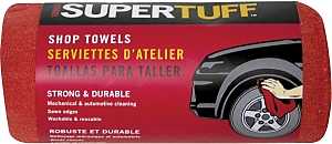 Trimaco SuperTuff 32006 Shop Towel, 14 x 14 in, Red