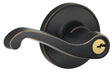 Schlage J Series J54 LAS 716 Entry Lever, Mechanical Lock, Aged Bronze, Metal, Residential, 3 Grade, ADA Compliant