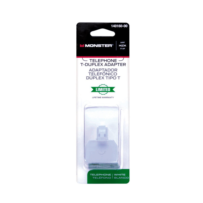 Monster Just Hook It Up 0 ft. L White Modular Duplex Adapter, Pack of 6