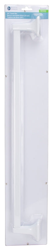 Boston Harbor L3624-51-073L Towel Bar, 24 in L Rod, White, Surface
