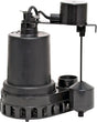 Superior Pump 92572 Sump Pump, 4.9 A, 120 V, 0.5 hp, 1-1/2 in Outlet, 55 gpm, Thermoplastic Housing Material