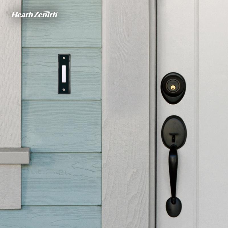 Heath Zenith Black Plastic Wired Pushbutton Doorbell