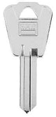 Hy-Ko 11010NH1 Key Blank, Brass, Nickel-Plated, For: National NH1 Locks, Pack of 10