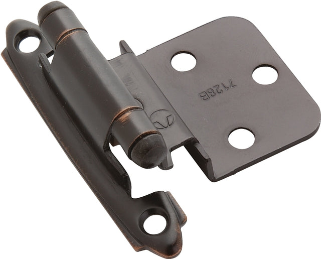 Amerock BPR3428ORB Cabinet Hinge, 3/8 in Inset, Self-Closing Close, Oil-Rubbed Bronze
