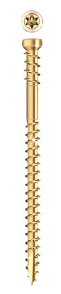 GRK Fasteners RT Series 16083 Screw, #8 Thread, 3-1/8 in L, Reverse Thread, Trim Head, Star Drive, Steel, 514 PAIL