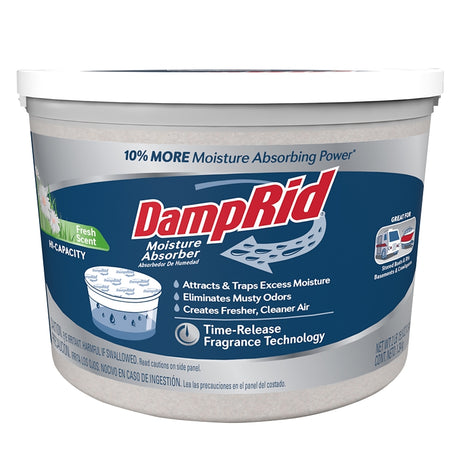 DampRid FG50FS High-Capacity Moisture Absorber, 2 lb Tub, Solid