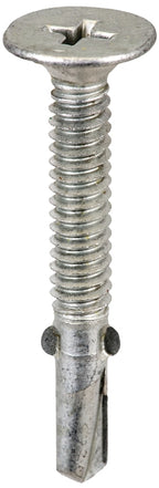 Acorn S-WM101716G250 Screw, #10 Thread, Phillips Drive, Self-Tapping, Winged Point, Galvanized Steel