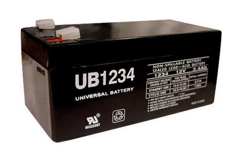 Universal Power Group UB1234 3.4 Ah 12 V Lead Acid Battery, Pack of 2