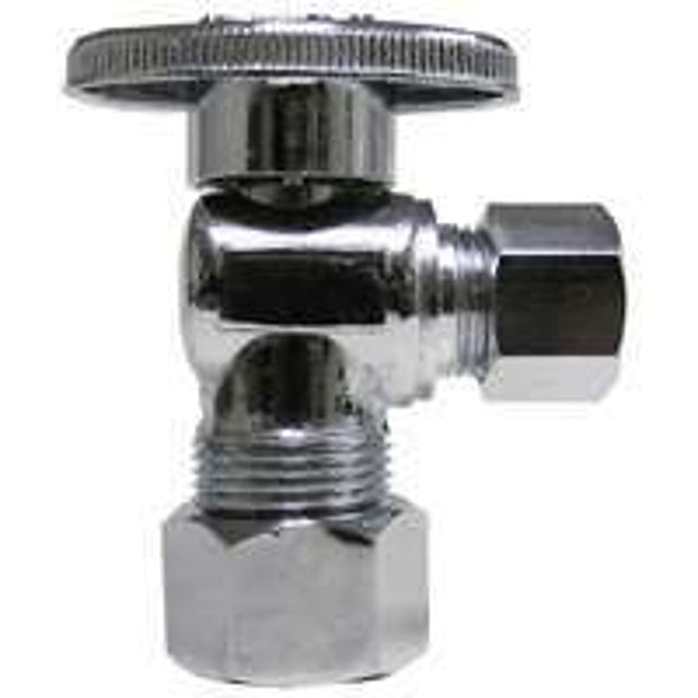 Plumb Pak PB20123LF Stop Valve, 5/8 x 1/4 in Connection, Compression, Quarter-Turn Actuator, Brass Body