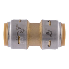 SharkBite Max Series UR016A4 Pipe Coupling, 3/4 in, Brass, 250 psi Pressure