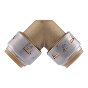SharkBite Max Series UR256A Pipe Elbow, 3/4 in, 90 deg Angle, Brass, 250 psi Pressure