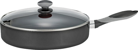 T-fal MIR-A7978284M Jumbo Fry Pan, 12 in Dia, Aluminum, Black, Non-Stick: Yes, Dishwasher Safe: Yes, Soft Grip Handle