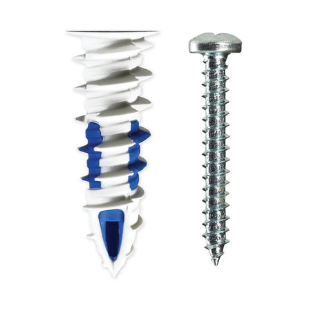 Cobra Anchors WallDriller PLUS 073PR Drywall Anchor, 2 in L, Acetyl/Nylon