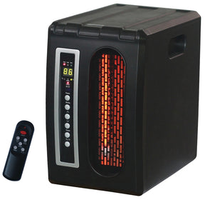 Comfort Glow Tabletop Infrared Quartz Heater, 15 A, 120 V, 1500 W, 5120 Btu, 1000 sq-ft Heating Area, Remote Control