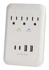 PowerZone ORSUC418 Surge Protector, 4-Outlet
