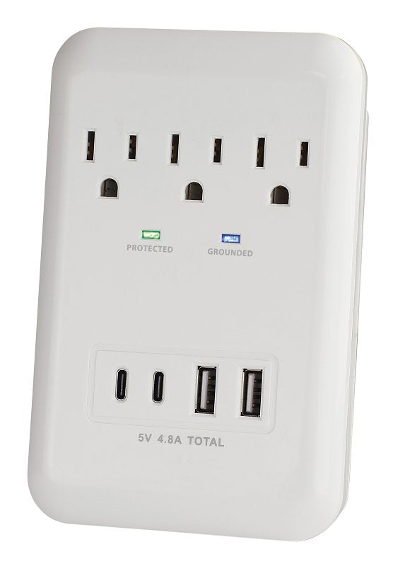 PowerZone ORSUC418 Surge Protector, 4-Outlet