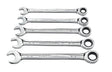 GearWrench 93005 Wrench Set, 5-Piece, Alloy Steel, Chrome, Specifications: SAE Measurement, 12-Point Drive Type