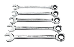 GearWrench 93005 Wrench Set, 5-Piece, Alloy Steel, Chrome, Specifications: SAE Measurement, 12-Point Drive Type