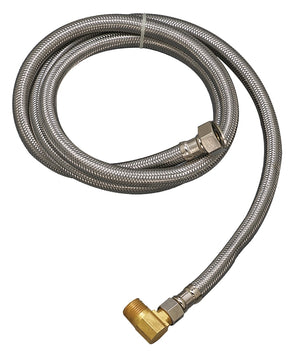 Plumb Pak PP23836 Dishwasher Connector, 1/2 x 3/8 in, FIP x MIP, Stainless Steel