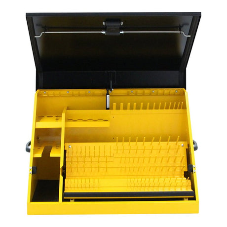Quality Craft DXTB30BY Triangle Tool Box, Black/Yellow, 30 x 15 in Outside