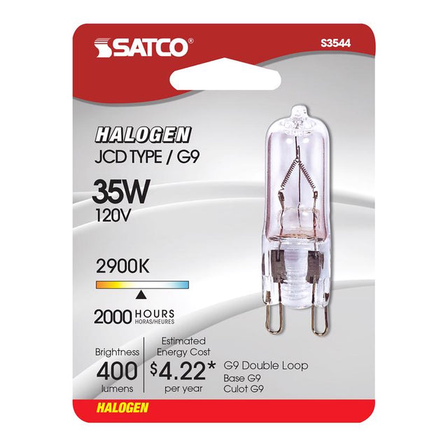 Satco 35 W T4 Specialty Halogen Bulb 400 lm Warm White 1 pk