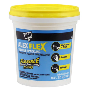DAP 18742 Flexible Spackling, Latex Base, White, 16 fl-oz Tub