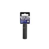 Vulcan MT6580142 Deep Impact Socket, 12 mm Socket, 3/8 in Drive, Deep Drive, 6-Point, Chrome Molybdenum Steel