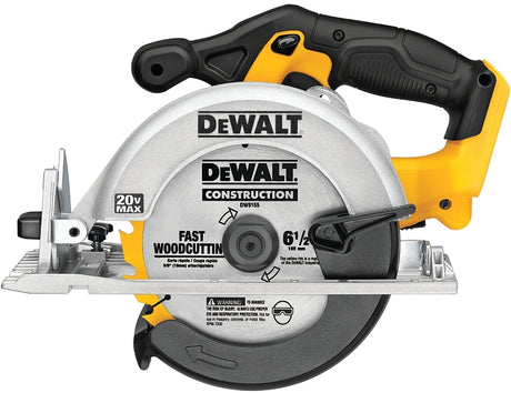 DEWALT DCS391B Circular Saw, Tool Only, 20 V, 6-1/2 in Dia Blade, 50 deg Bevel, Includes: 6-1/2 in Carbide-Tipped Blade