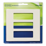 Leviton Decora Plus Almond 3 gang Polycarbonate Decorator Screwless Wall Plate 1 each