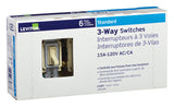 Leviton 15 amps Three Pole Toggle AC Quiet Switch Ivory 6 pk