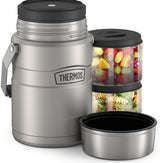 Thermos BIG BOSS STAINLESS KING Series SK3030MSTRI4 Vacuum Insulated Food Jar with Inner Container, 47 oz Capacity