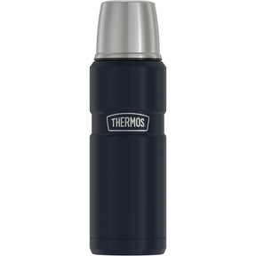 Thermos Stainless King Series SK2000MDB4 Beverage Bottle, 16 oz, Stainless Steel, Midnight Blue