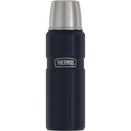 Thermos Stainless King Series SK2000MDB4 Beverage Bottle, 16 oz, Stainless Steel, Midnight Blue
