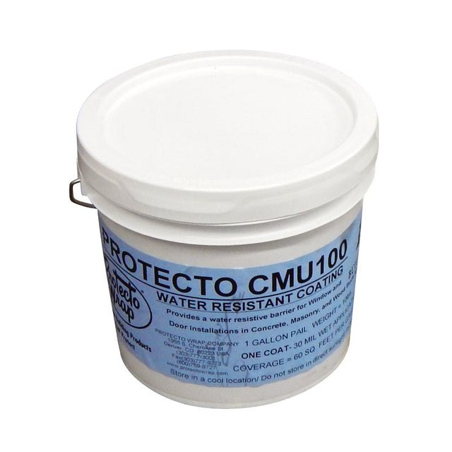 Protecto Wrap CMU100 Water-Resistant Membrane, Liquid, Gray/Tan