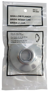 ProSource TW0912 Shallow Flange, 2.4 in, For: 1/2 in Iron Pipes, Chrome