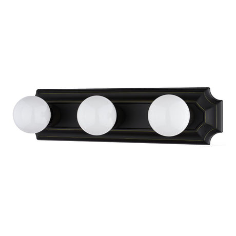 Boston Harbor 045233-VB Vanity Bar Fixture, 100 W, 3-Lamp, G Lamp, Steel Fixture, Venetian Bronze Fixture