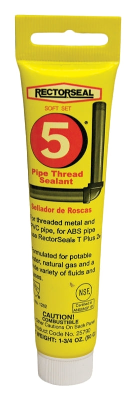 Rectorseal 25790 Thread Sealant, 1.75 oz Tube, Paste, Yellow