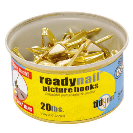 OOK Brass-Plated Standard Picture Hook 20 lb 30 pk