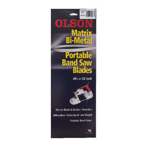 Olson 44.9 in. L X 0.5 in. W Bi-Metal Portable Band Saw Blade 18 TPI Regular teeth 3 pk