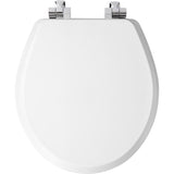 Mayfair by Bemis Benton Slow Close Round White Enameled Wood Toilet Seat
