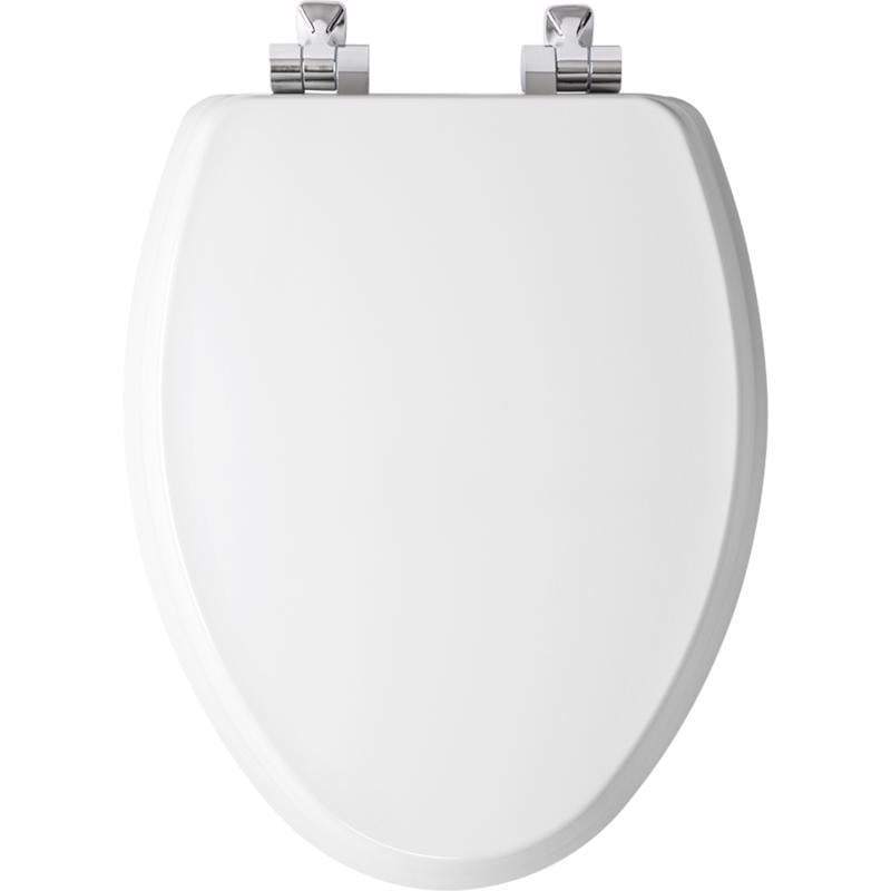 Mayfair by Bemis Benton Slow Close Elongated White Enameled Wood Toilet Seat
