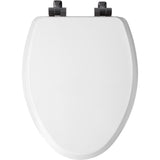 Mayfair by Bemis Benton Slow Close Elongated White Enameled Wood Toilet Seat