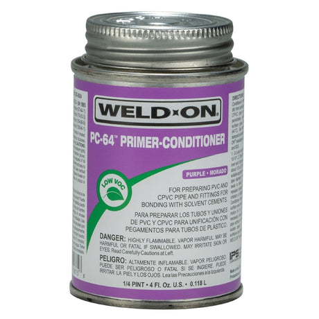 Weld-On PC-64 Purple Primer Cleaner For CPVC/PVC 4 fl. oz.