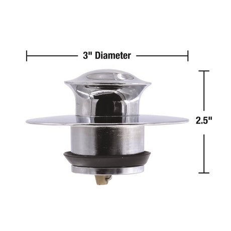 Ace 3 in. Chrome Metal Drain Stopper