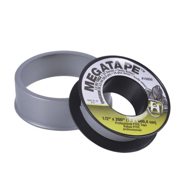 Hercules Megatape Gray 1/2 in. W X 260 in. L PTFE Tape, Pack of 30