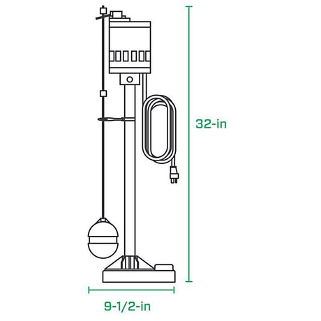 Zoeller 1/2 HP 3900 gph Cast Iron Vertical Float Switch AC Pedestal Sump Pump