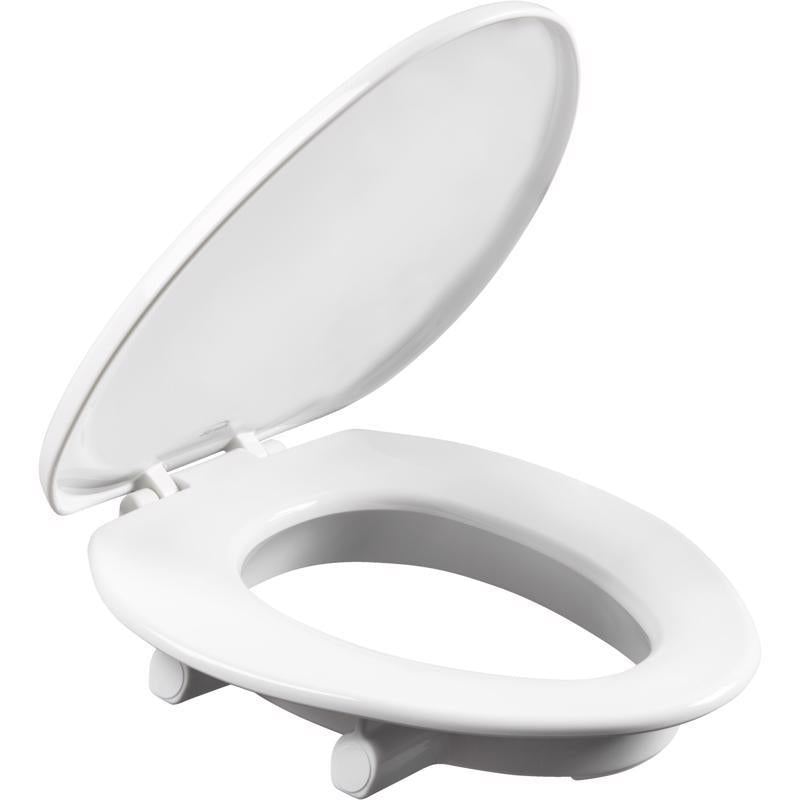 Bemis Independence Asurance Elongated White Plastic Toilet Seat, Pack of 2
