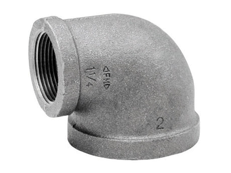 Anvil 1-1/2 in. FPT X 1-1/4 in. D FPT Galvanized Malleable Iron 90 Degree Elbow