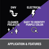 Oatey Clear/Purple Primer and Cement For PVC 8 oz